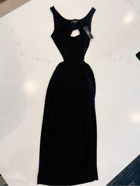 LuLu Black Cutout Sleeveless Maxi Dress